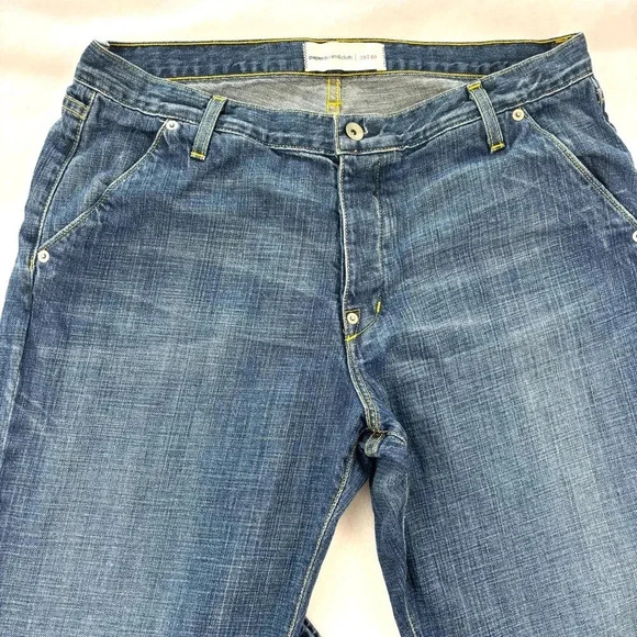 Paper Denim & Cloth Med Wash Boyfriend Style Straight Leg Lowrise Jeans Size 36 - Picture 3 of 15